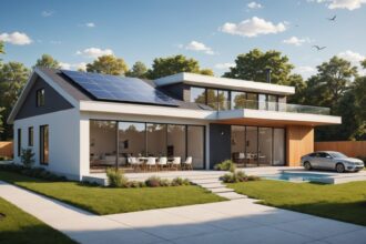 Foyer utilisant des panneaux solaires pour l'autoconsommation énergétique