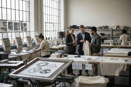 T-shirt personnalisé aux couleurs d'une entreprise en milieu professionnel