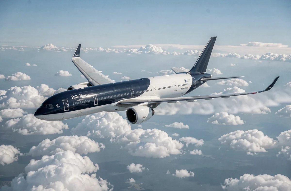 Airbus A330neo en vol avec moteurs Trent 7000 et sharklets visibles, vue latérale aérienne
