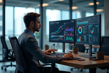 Expert SEO confiant analysant des données marketing