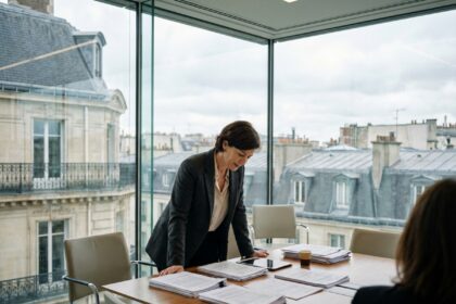 Femme d'affaires en réunion à Paris