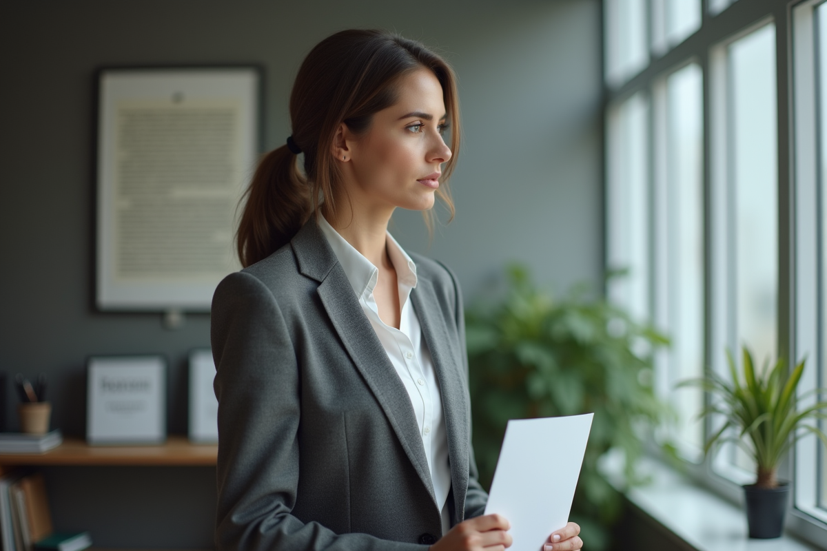 Jeune femme professionnelle dans un bureau moderne