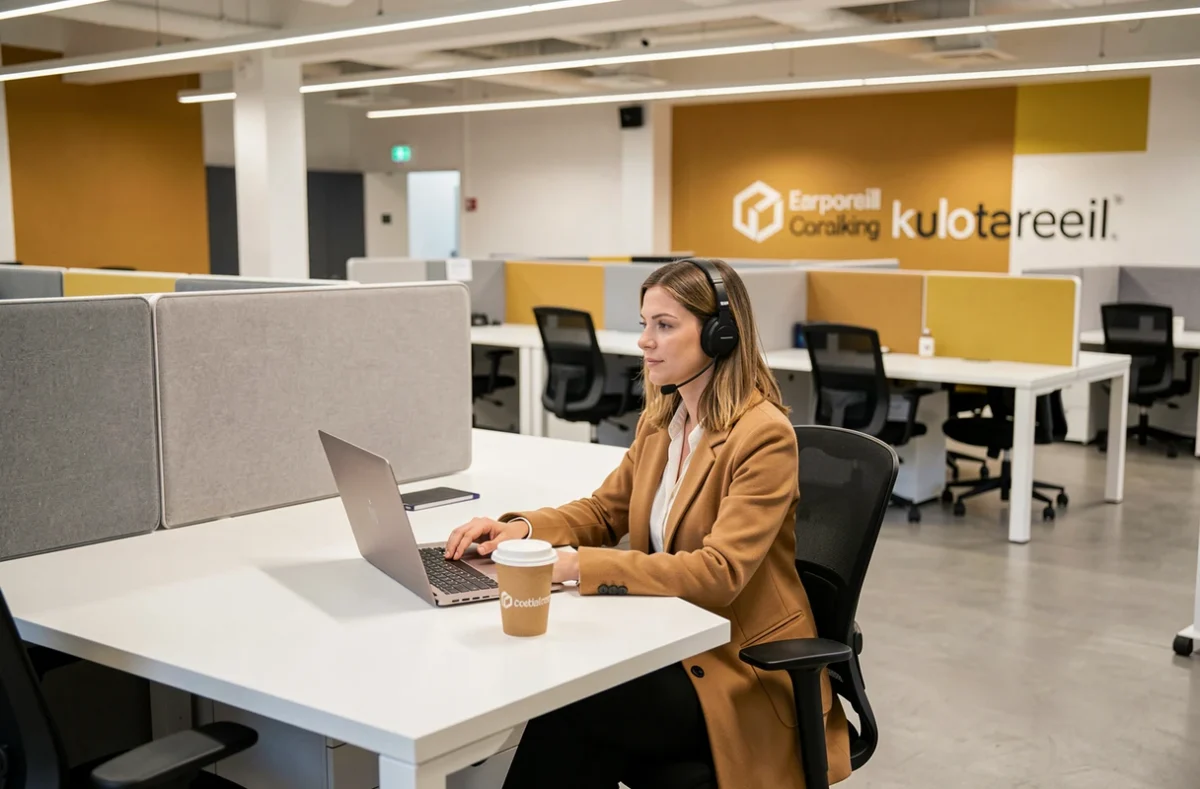 Espace de coworking grande enseigne Wojo à Créteil avec des postes de travail premium en open space